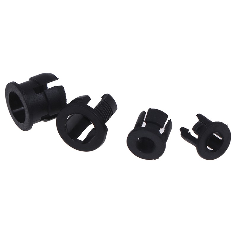 50Pcs Klip Holder Plastik 3mm / 5mm dengan Lampu LED Warna Hitam