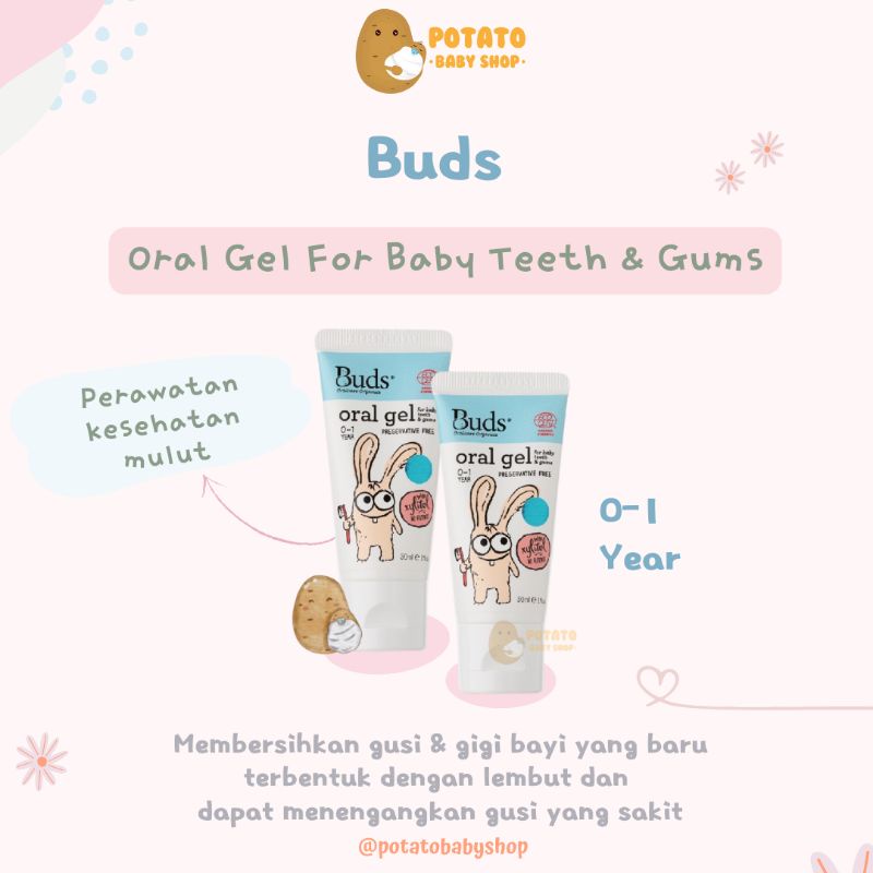 Buds Oralcare Organics - Oral Gel for Baby Teeth and Gums ( 0-1 year)