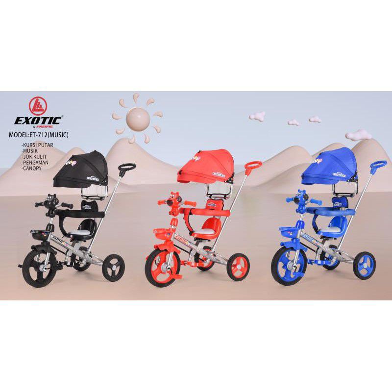 Sepeda Anak Roda 3 Exotic ET-712
