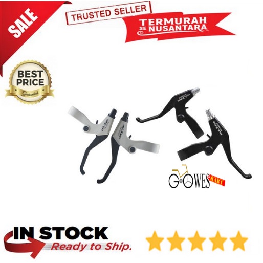 Handle Rem Sepeda Gunung Bahan Aluminum Alloy - Putih