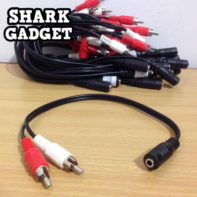 barang berkualitaspengiriman cepat]kualitas terbaik Kabel Audio 2in1 AUX (25cm) Jack Audio 3.5mm