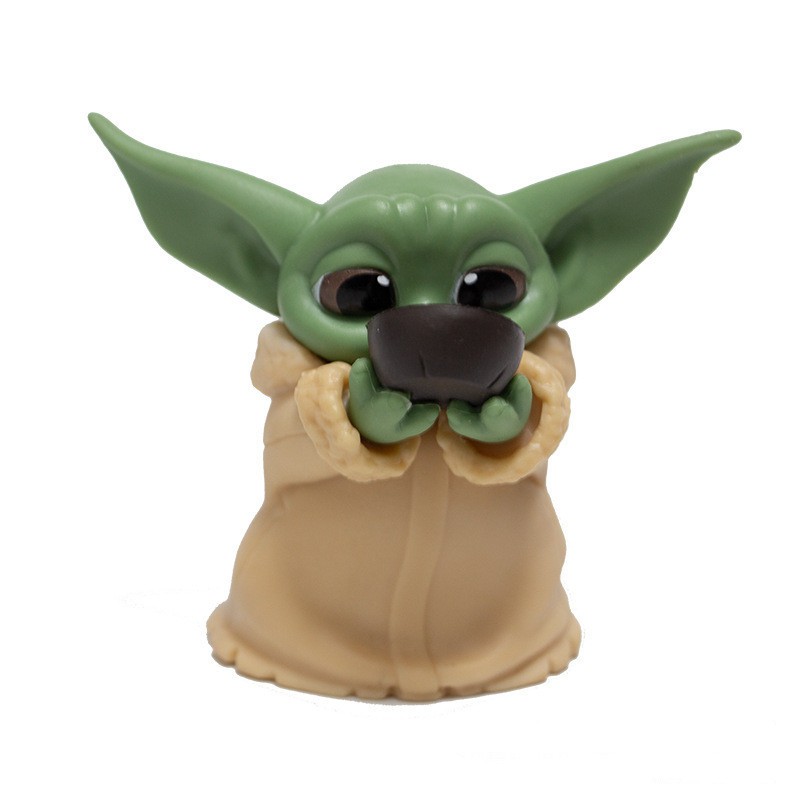 6pcs / set Mainan Action Figure Yoda Star Wars Baby Bahan PVC Untuk Anak