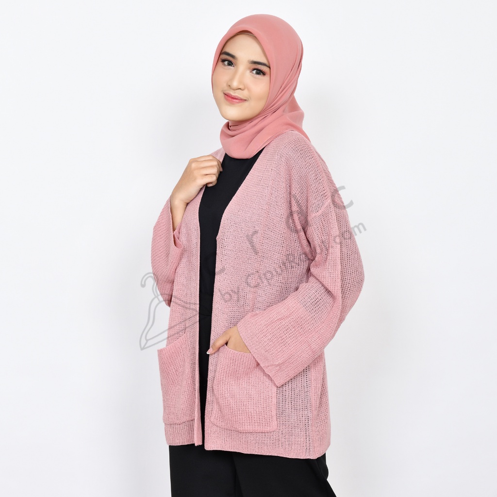 Simple Cardigan Ufa / Loccy / Loocy - CRDC by CiputRajut.com-7