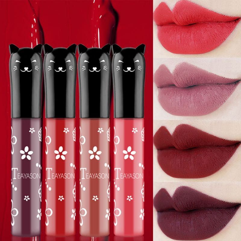 Medan Termurah Waterproof &amp; Long lasting Cat Cap Matte Lipgloss Teayason