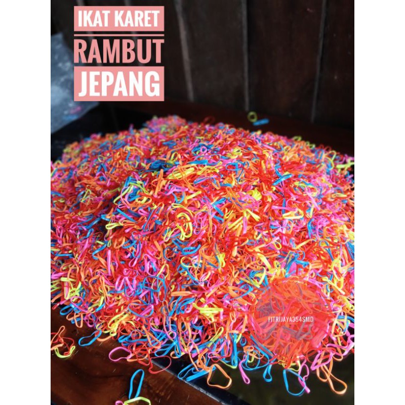 Ikat rambut karet jepang headband isi 15gr &amp; 50gr termurah samarinda