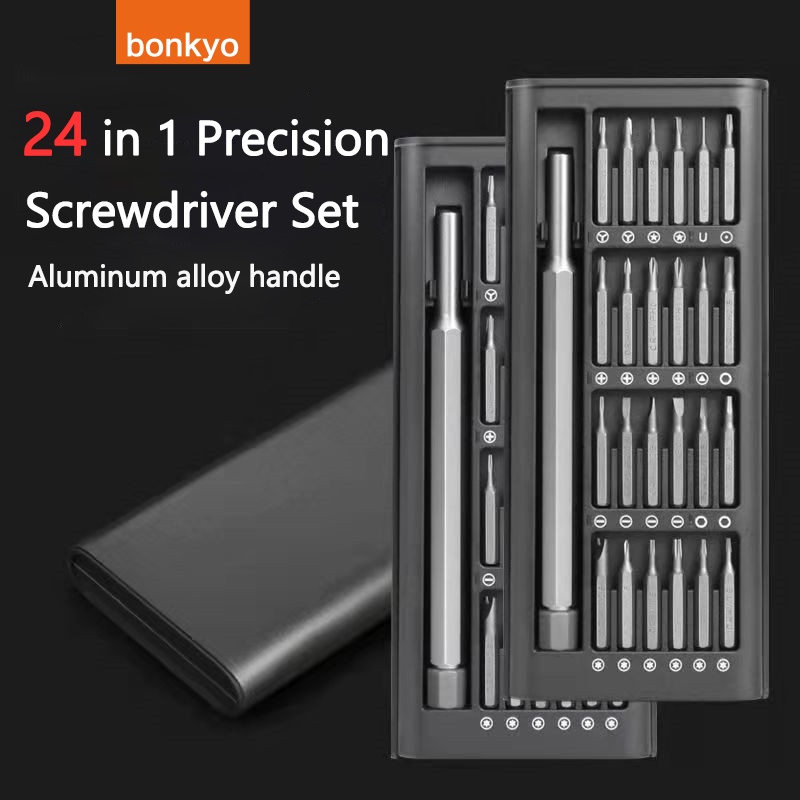 bonkyo Obeng Set Premium 24 set -  Multi Magnetic Screwdriver Screw PC Laptop HP Smartphone - 24 in 1