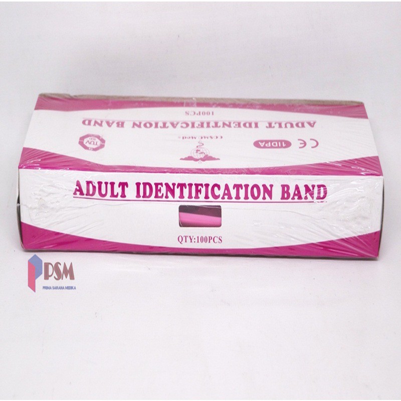 ID Band Adult Pink / Gelang Identitas Pasien Dewasa Merah Muda - Cosmo