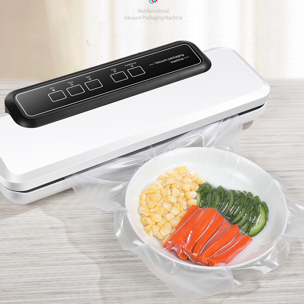 Food Vacuum Sealer Mesin Vakum plastik Makanan Sealer Vacuum Machine with 8pcs Plastik Sheet Perekat Plastik Serbaguna