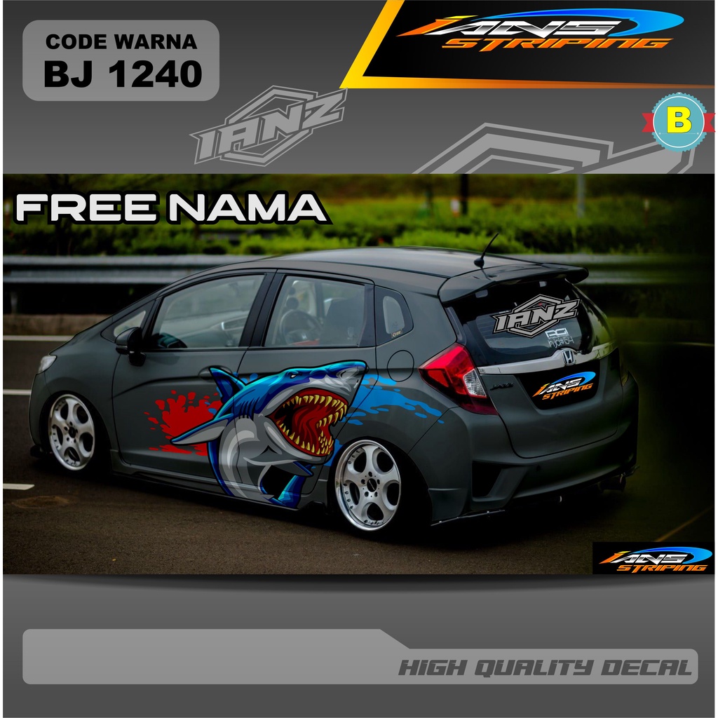 VARIASI DECAL STIKER MOBIL JAZZ JESS / STIKER DECAL HONDA BRIO AGYA AYLA TERBARU / STICKER MOBIL NEW DESAIN