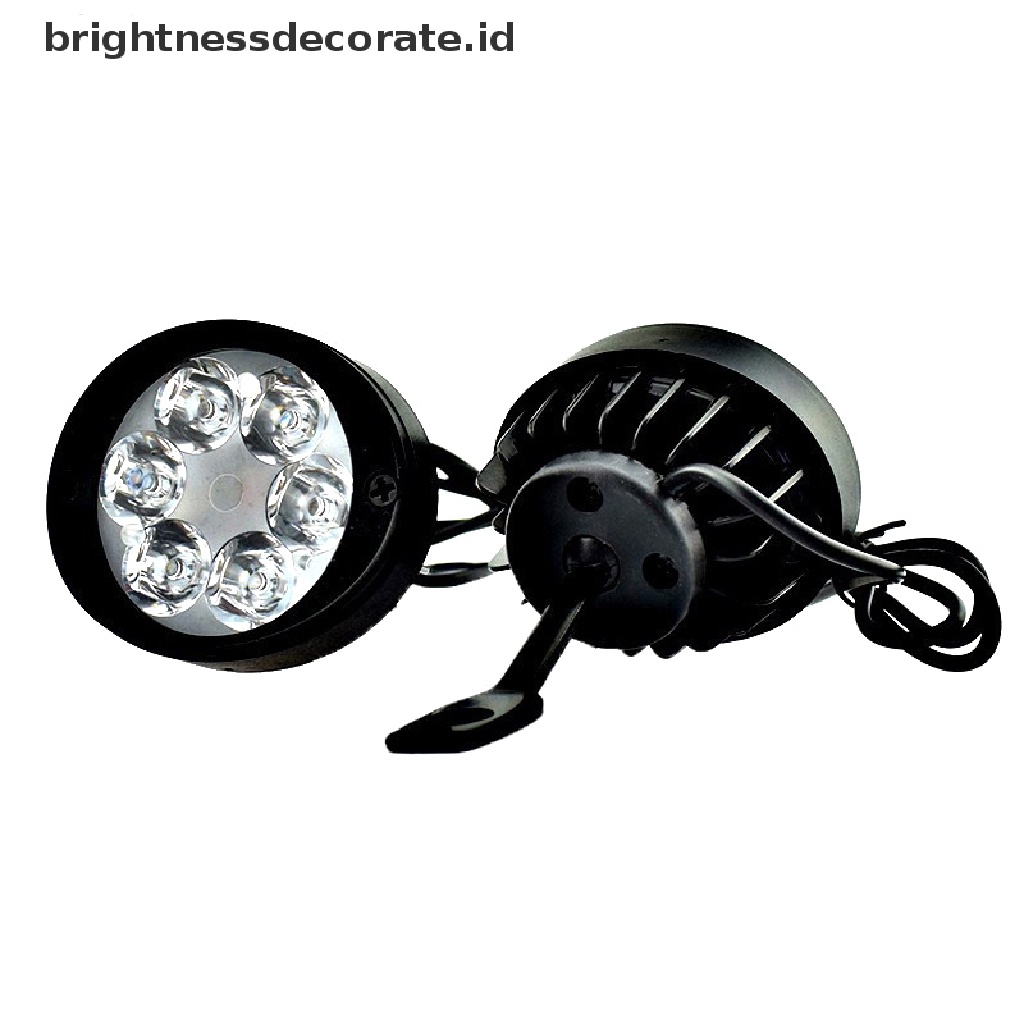 Set 2pcs Lampu Kabut Depan 6 LED 12V-85V Untuk Sepeda Motor