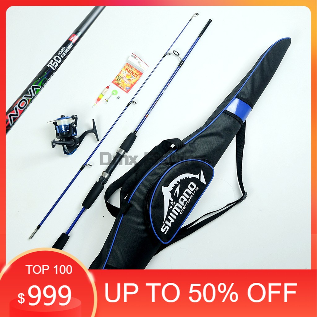 FX15T 1 Set Joran Pancing Japan Style Swan nova 17 Lbs 120 135 150 Cm Fiber Solid Lentur  Bonus Tas 
