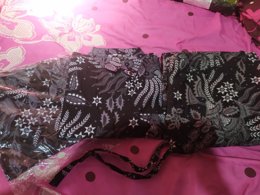 Batik Couple Keluarga Modern Sania Ruffle Ori Ndoro Jowi Dnt Motif Manggarabu