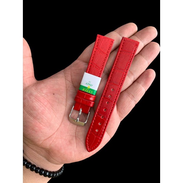 Strap Tali Jam Tangan Kulit cyber Merah 18MM