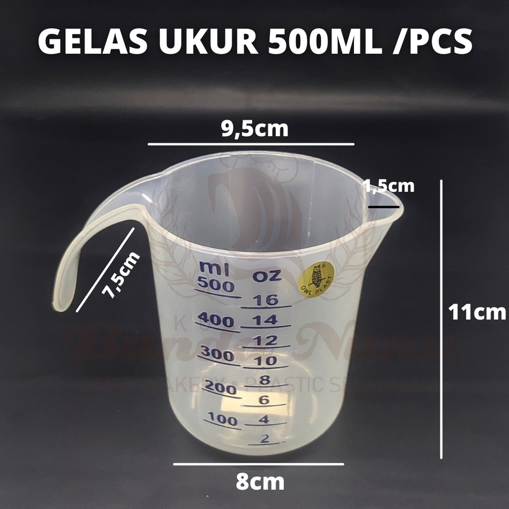 Gelas Takar 500 ml, 1Liter, 2Liter