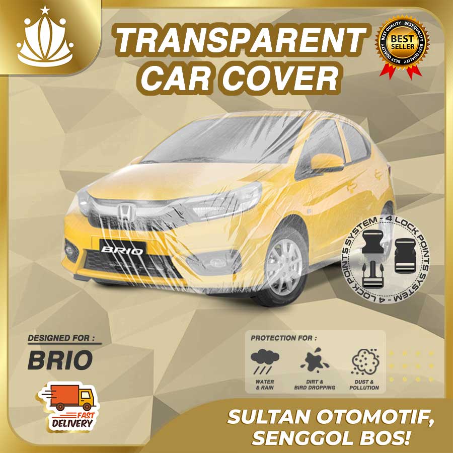 Body Cover Mobil Plastik TEBAL Brio WATERPROOF