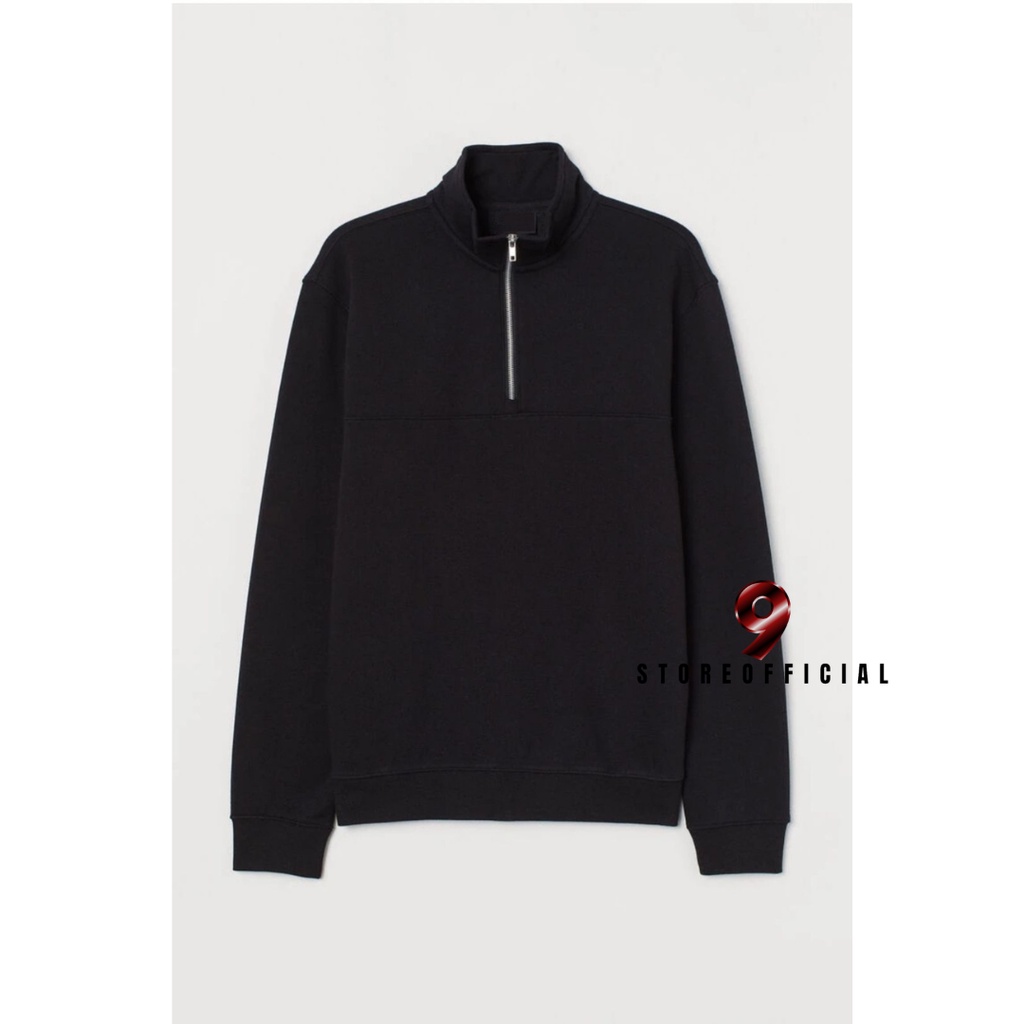 9storeofficial - Sweater HalfZip Pria / Jaket Half Zipper / Crewneck Kerah Tinggi / Sweatshirt Sleting Jacket Pria.