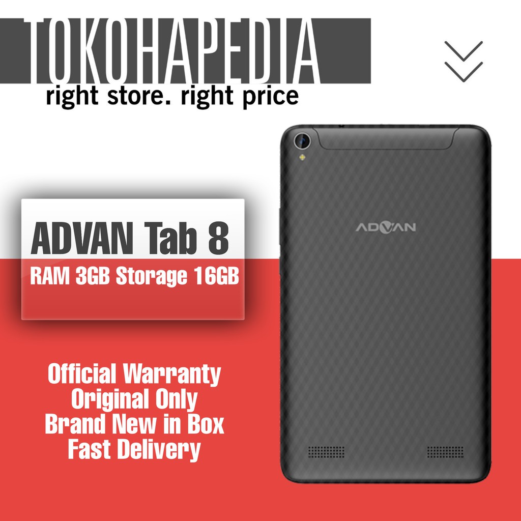 ADVAN TAB 8 2020 RAM 3GB STORAGE 16GB GARANSI RESMI