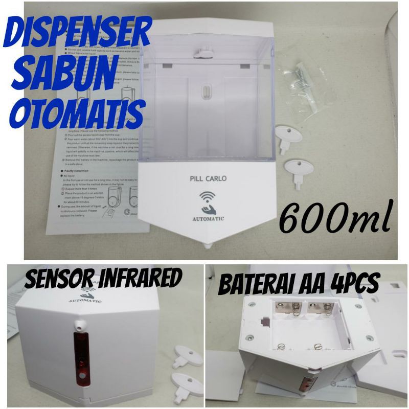 dispenser sabun otomatis sensor / hand soap / hand sanitizer 600ml PROMO