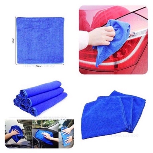 Kain Lap Mobil Lap Motor Micro Fiber HALUS Wash Cloth 30 x 30