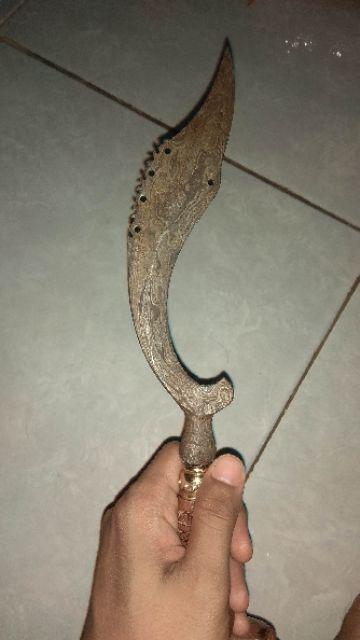 Sovenir Sunda Kujang Baja Pamor Damskus