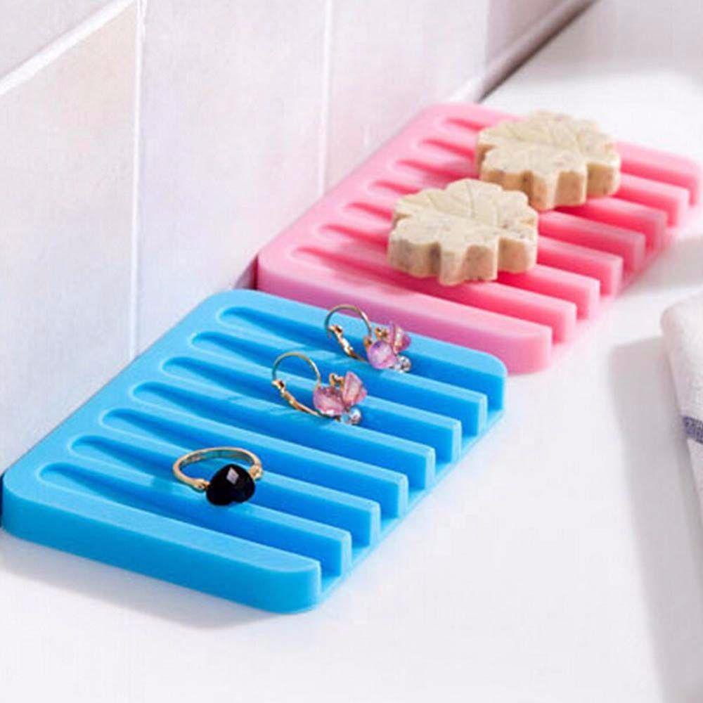 【 ELEGANT 】 Tempat Sabun Dapur Tahan Lama Shower Tray Drain Rack Self Draining Rak Penyimpanan