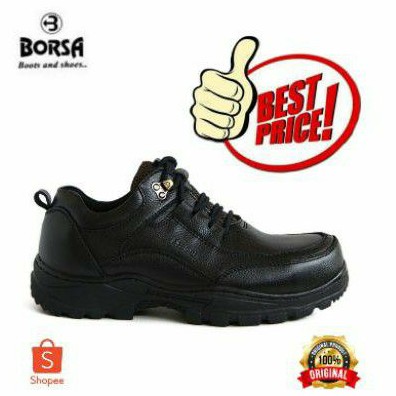 CRUISER HARRIS SAFETY TOE BLACK - SEPATU KULIT ASLI BOSRA ORIGINAL