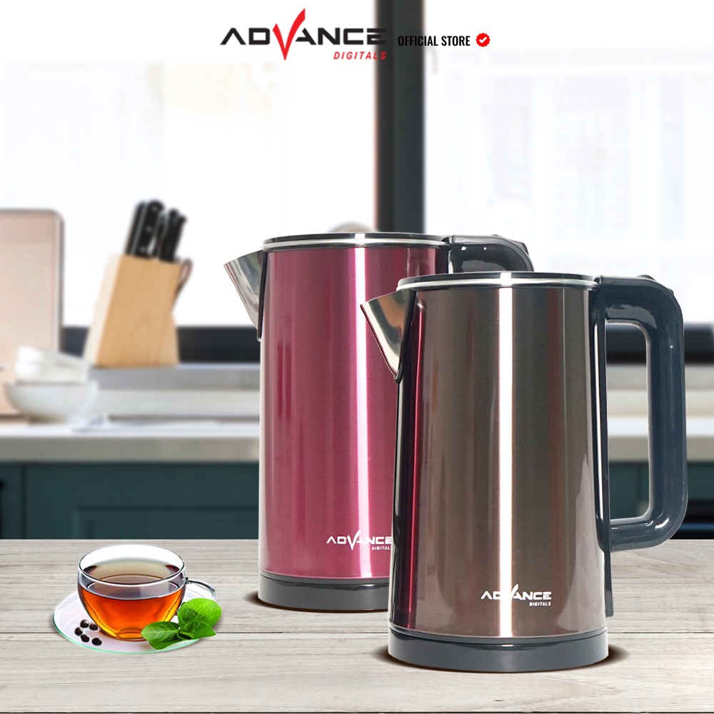 Advance Digitals Teko Listrik Electric Kettle Digitals AK185 Kapasitas 1.8 Liter Stainless Steel 304 Food Grade Pemanas Air Garansi Resmi 1 Tahun