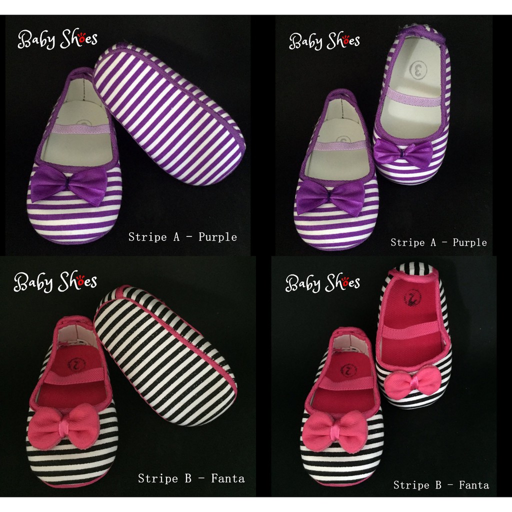 sepatu bayi perempuan prewalker baby stripe