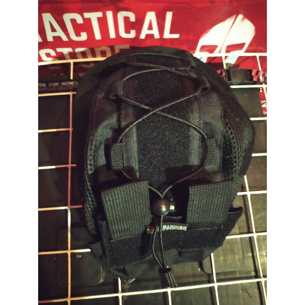 Cover Helm Tactical + Pouch Perekat Battery Gen 1 - Hitam