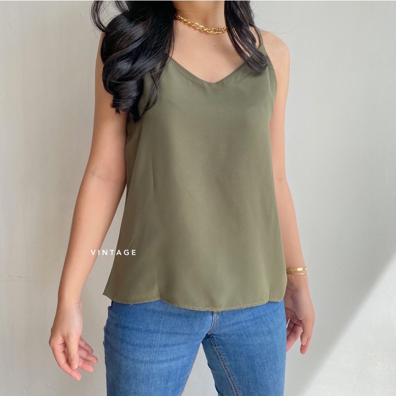 TANKTOP WANITA BASIC TANKTOP KOREA TANKTOP TALI KECIL-4
