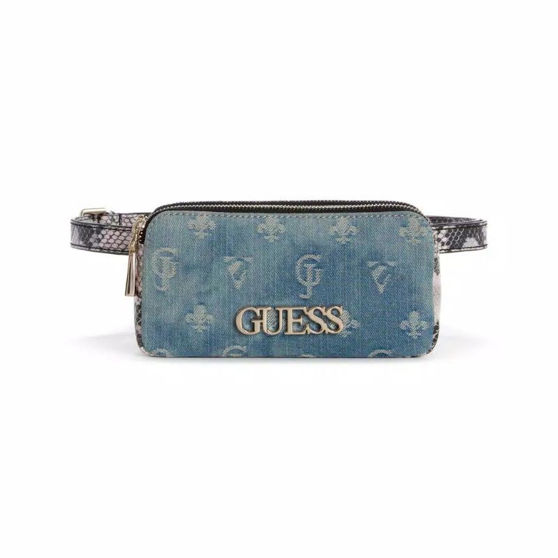 TAS GUESS SKYE BELT BAG MINIS - DENIM / ORIGINAL 100%