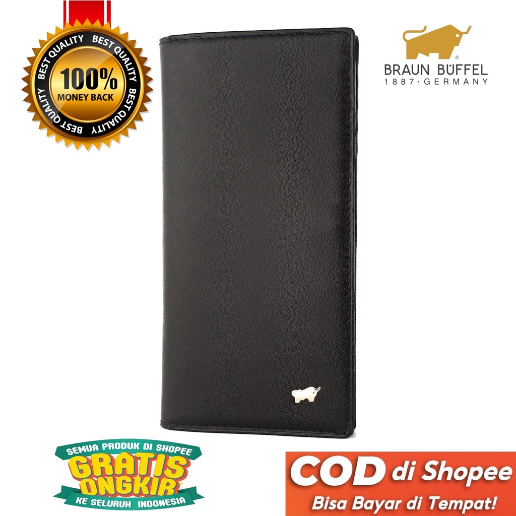 TOKOKOE - Dompet Pria model Panjang bahan Kulit Premium Dompet Lipat - BB 5240 Black