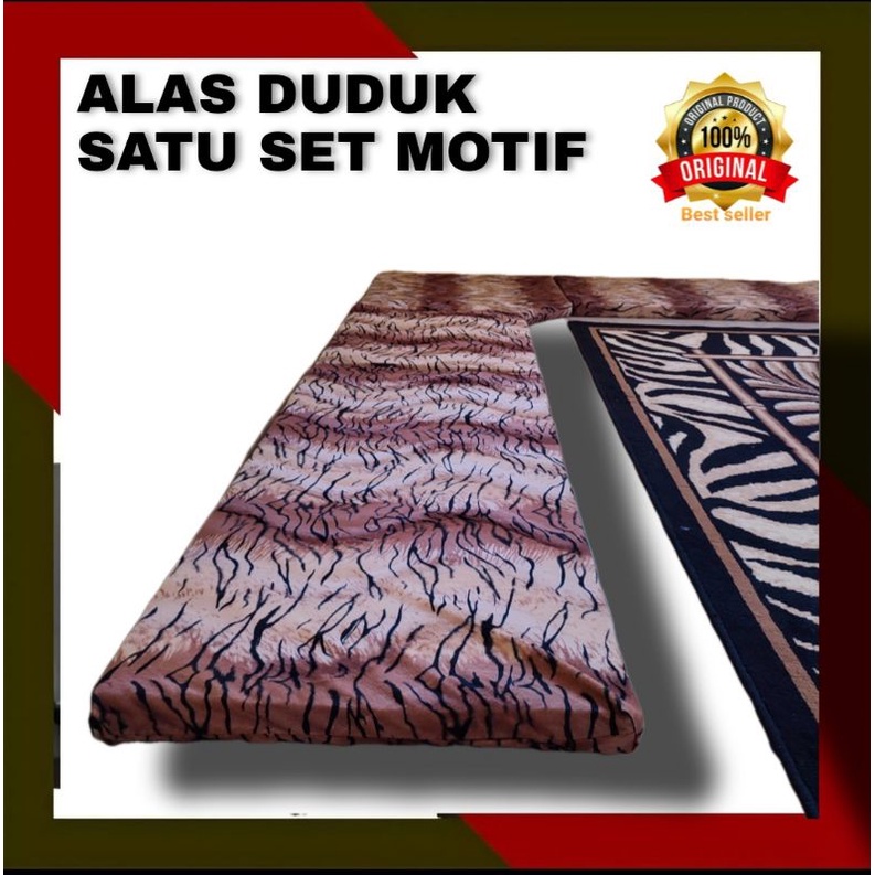 ALAS DUDUK SATU SET MOTIF PREMIUM TEBAL 4 CM