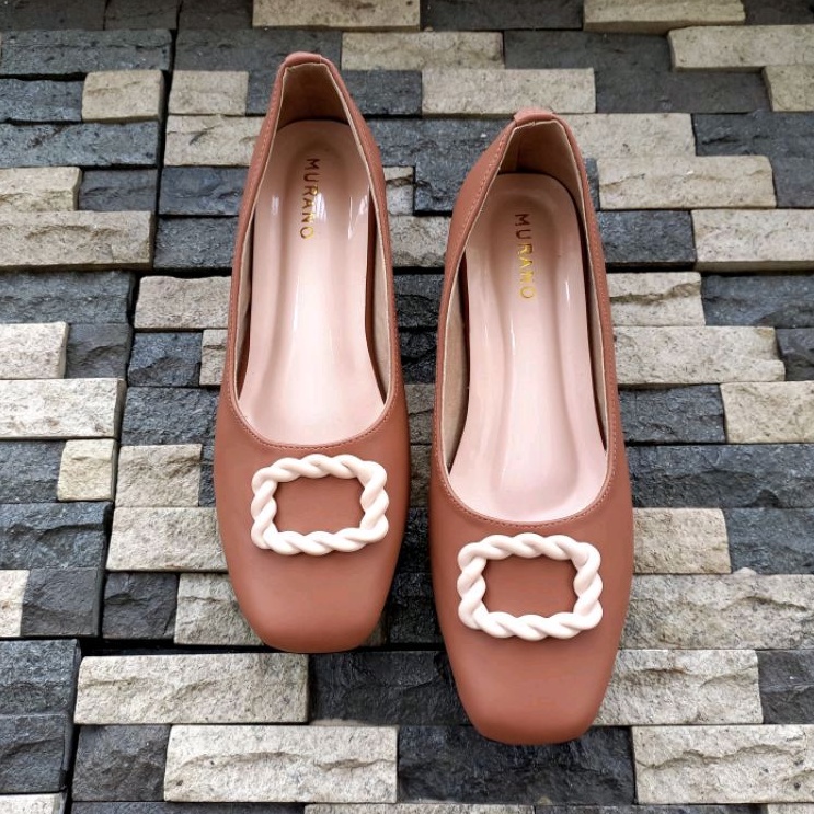 Flat Shoes Murano Moana Brown Sepatu Big Size Jumbo 41-46