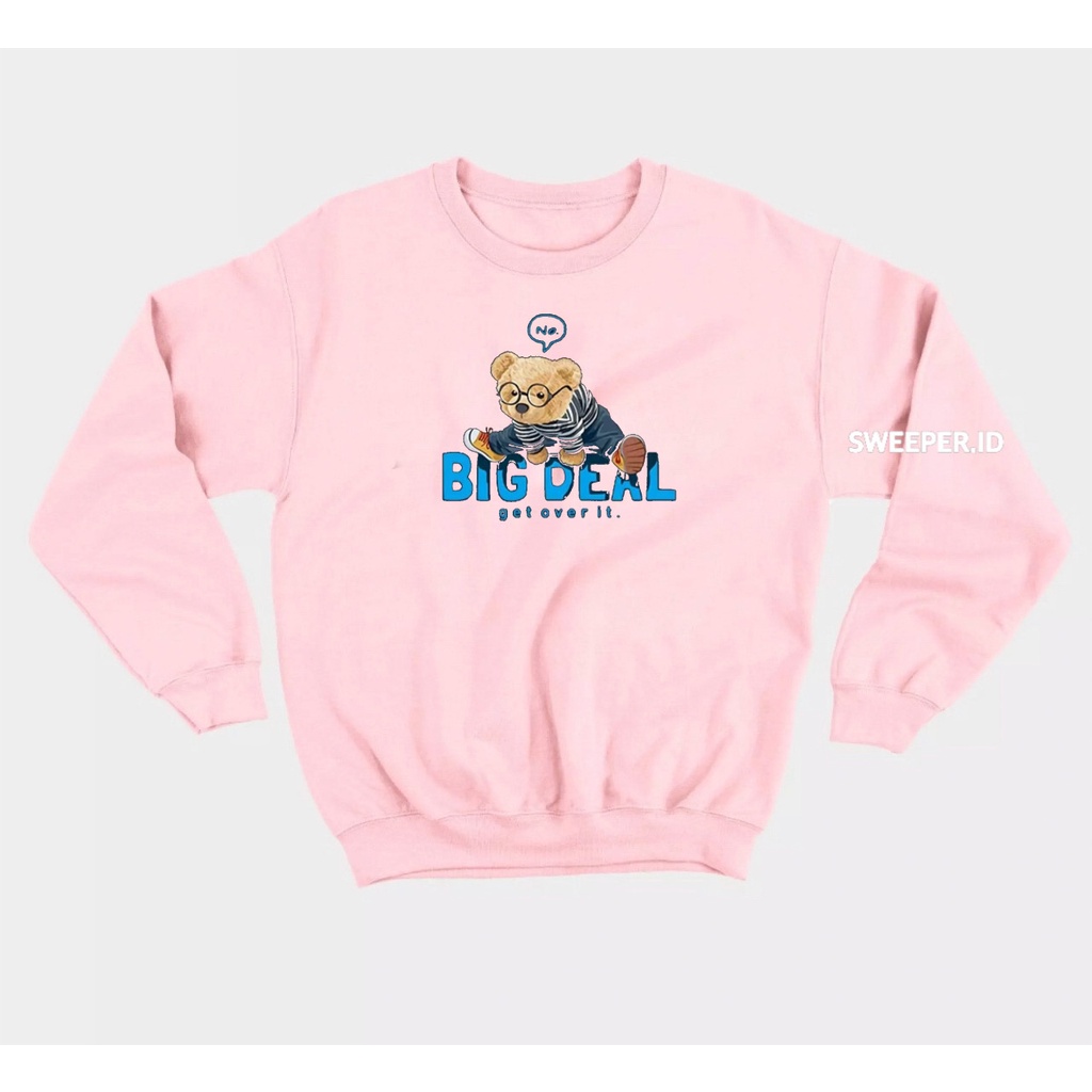 SWEATER CREWNECK BIG DEAL BAHAN FLEECE BAHAN FLEECE