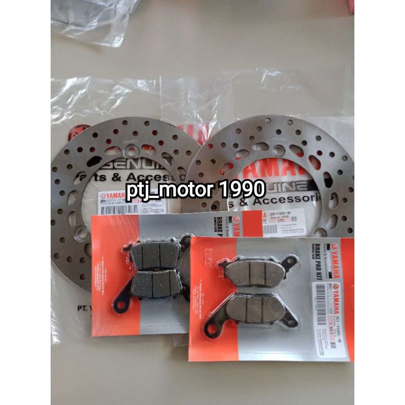 PIRINGAN CAKRAM DEPAN BELAKANG+KAMPAS REM DEPAN BELAKANG YAMAHA NMAX/ORI