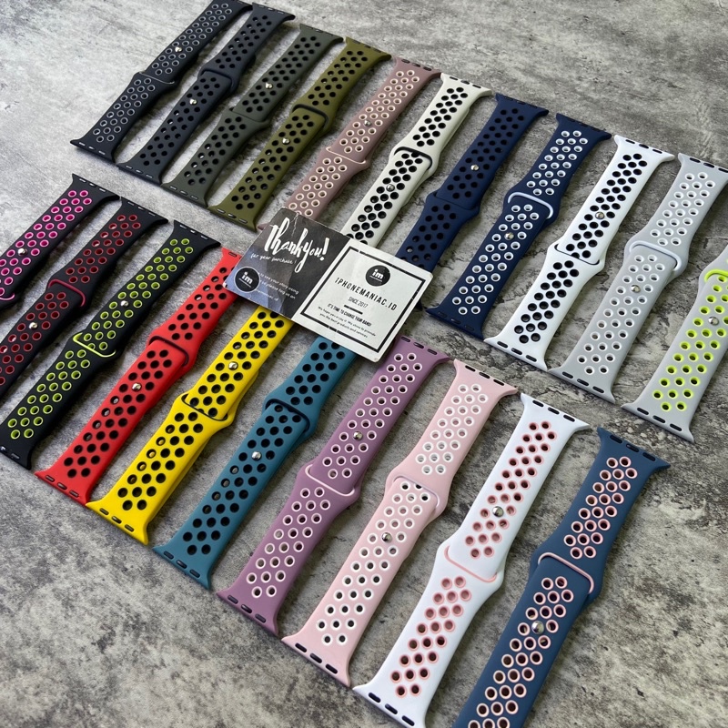 STRAP APPLE WATCH IWATCH N*IKE SPORT OLAHRAGA 38mm 42mm 40mm 44mm 41mm 45mm