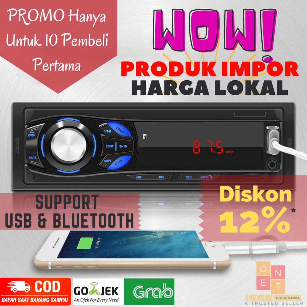 Taffware Tipe Mobil Bluetooth Tip Mobil Standar Tape Mobil Standar Receiver 12V MP3 DVD Tape Mobil