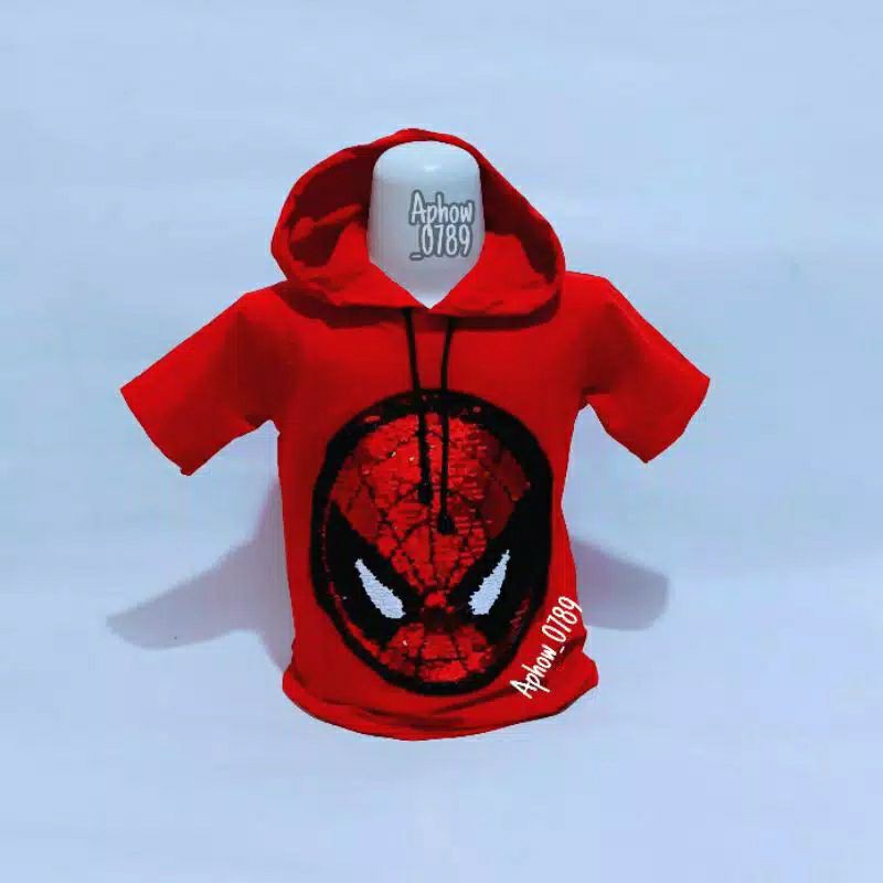 Kaos hoodie  anak Murah karakter avenger special merah