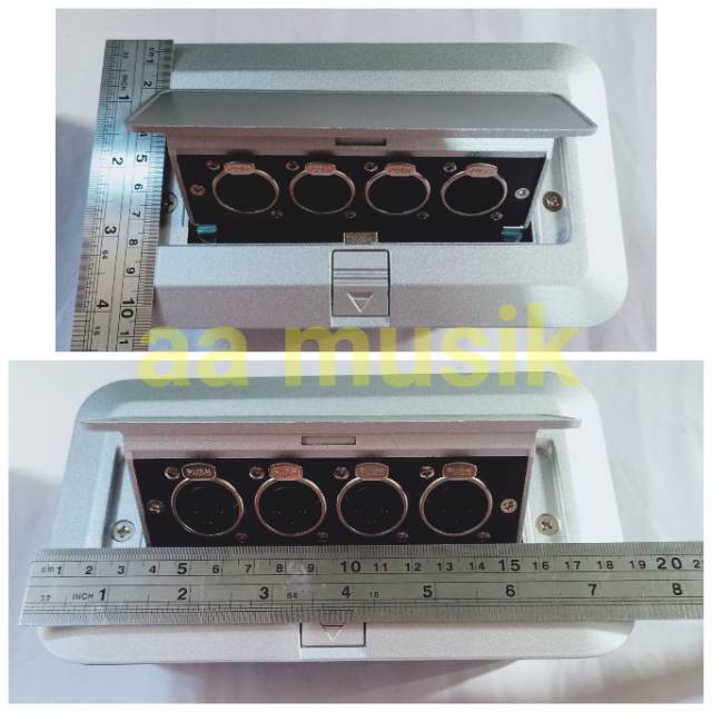 PANEL MIC TANAM 4 CHANNEL JACK CANON BISA DI TUTUP DAN DI BUKA  BOX MIC 4 CHANNEL