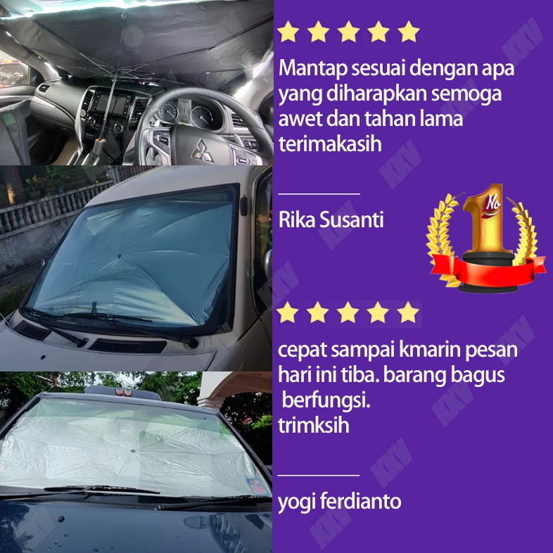 Payung Mobil Sunshield Dapat Dilipat  Penutup Kaca Mobil Depan Penahan Panas Model Payung Cover Mobil Kaca BESAR Mobil Sedan SUV CRV