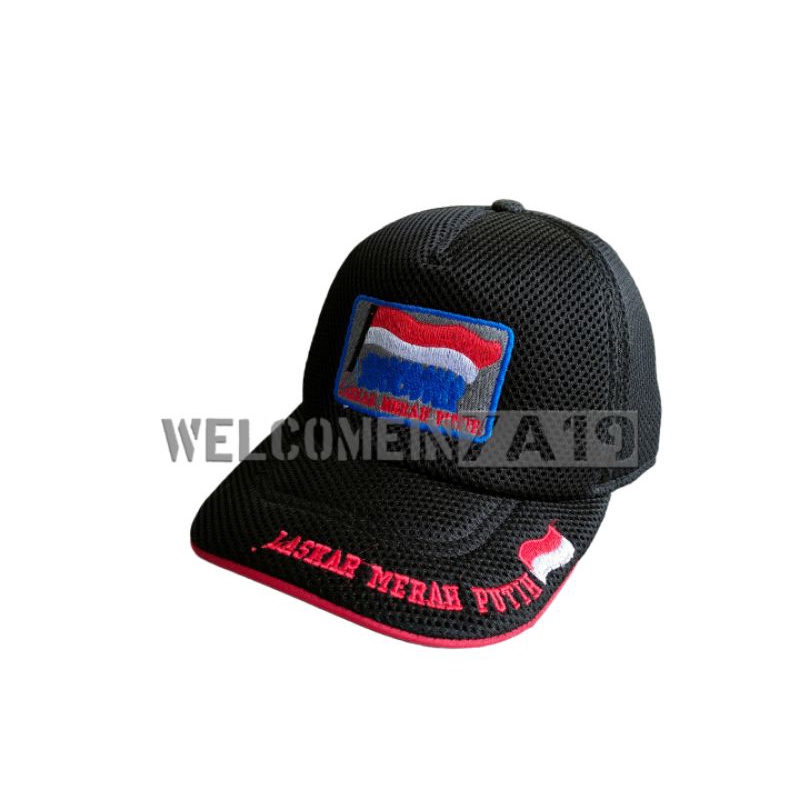 Topi Jaring Laskar Merah Putih Logo / Topi Jala Laskar Merah Putih