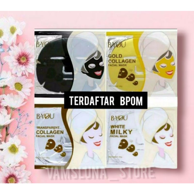 Masker Collagen Bpom Byou Mask B You | Masker Wajah