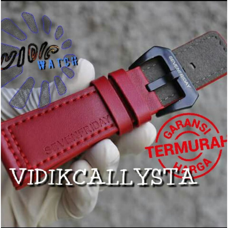 LEATHER STRAP WATCH TALI KULIT SF SEVEN 28MM 28 MM LOGO