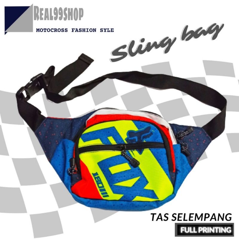 Tas Selempang motif Motocross Sling bag cross trail Wiastbag sepeda MTB