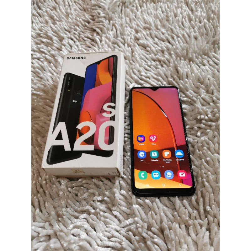 Samsung A20s ram 4 64GB Fulset siap pakai