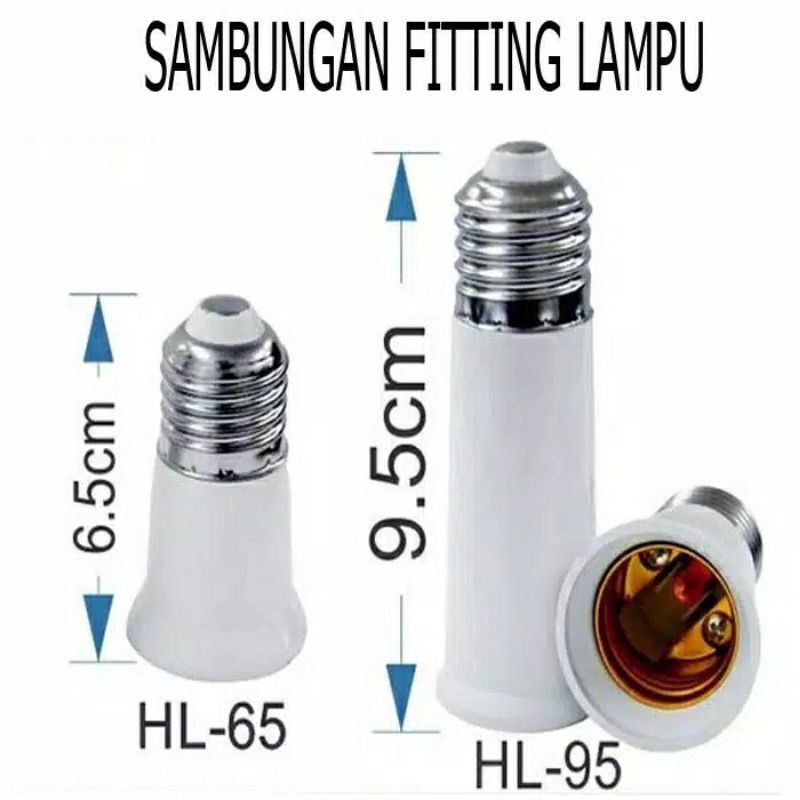 Sambungan Fitting Lampu E27 / Pemanjang Lampu / Downlight E27 Visalux