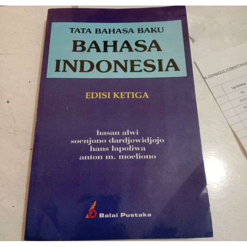 tata bahasa baku bahasa indonesia