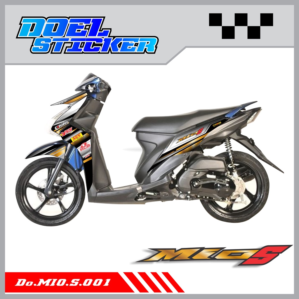 STICKER STRIPING YAMAHA MIO S - STICKER STRIPING LIST VARIASI HOLOGRAM , CROME YAMAHA MIO S DOEL 001