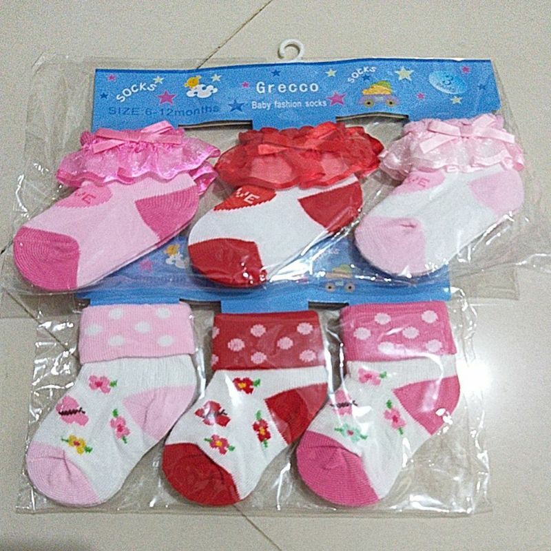 Kaus kaki baby renda 0-6month